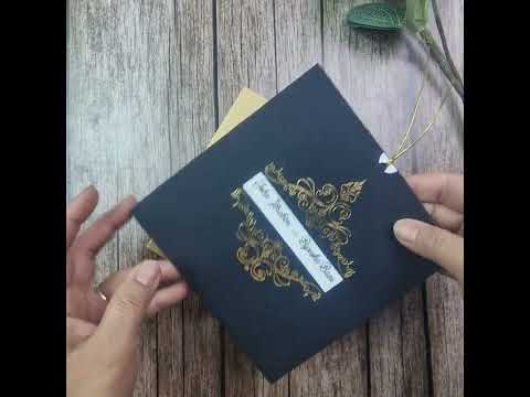 Load and play video in Gallery viewer, Regal Black and Gold Pocket Invitation SC 2003
