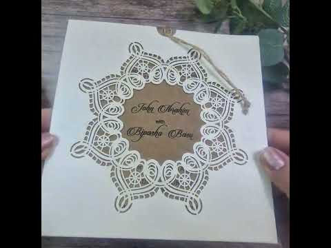 Load and play video in Gallery viewer, SC 5621 Exquisite vintage lace design pocket invitation
