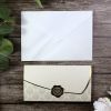 Load image into Gallery viewer, Simple cream Budget invitation with gold foil SC 2715
