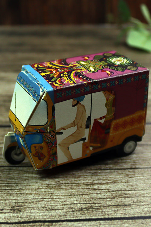 Load image into Gallery viewer, Rickshaw Tuktuk Shaped Favour Boxes – Flat Pack, Fill &amp; Assemble
