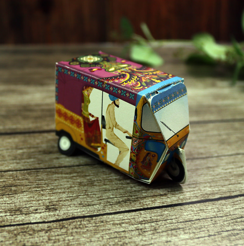 Rickshaw Tuktuk Shaped Favour Boxes – Flat Pack, Fill & Assemble