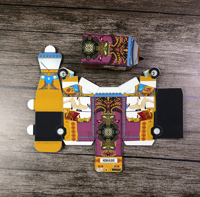 Rickshaw Tuktuk Shaped Favour Boxes – Flat Pack, Fill & Assemble