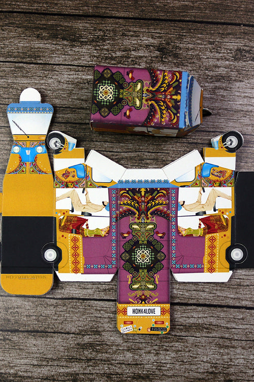 Load image into Gallery viewer, Rickshaw Tuktuk Shaped Favour Boxes – Flat Pack, Fill &amp; Assemble

