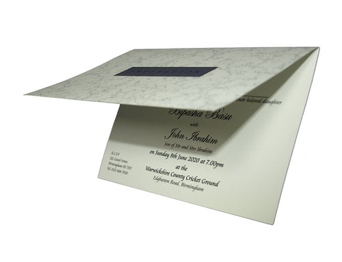 Load image into Gallery viewer, 828 Light Purple Marble Effect Single Fold Invitation - Versatile Design for All Occasions
