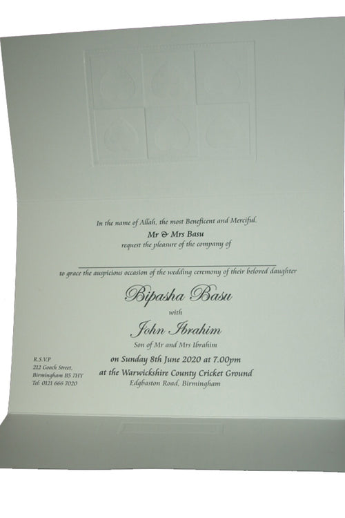 Load image into Gallery viewer, Dainty silver hearts formal budget invitations - 3075

