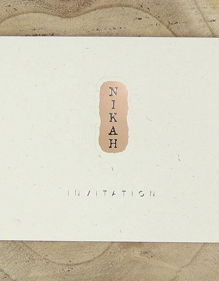 Panache 1021 Kraft style cream and gold Nikah invitation