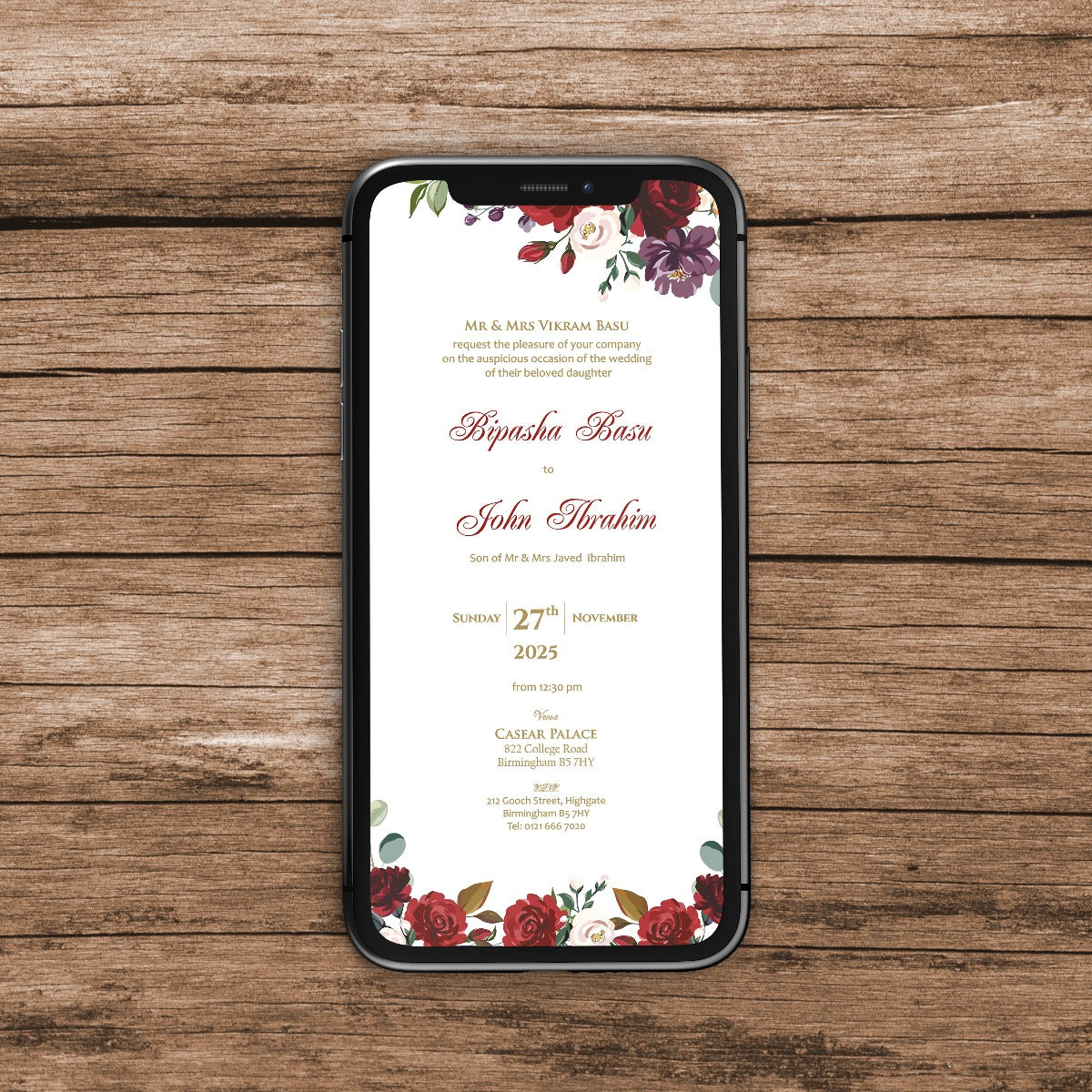 Floral Paperless Digital Invitation 1024 – Shadicards.Com
