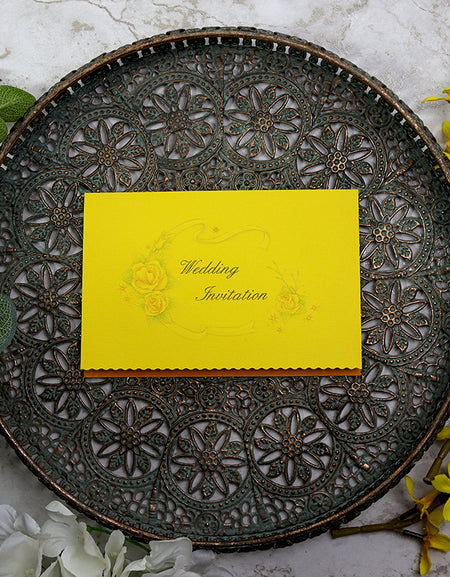 Panache 1034 floral saffron budget wedding invitations