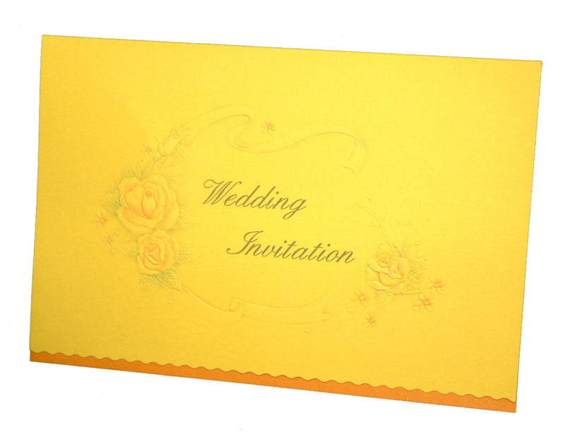 Panache 1034 floral saffron budget wedding invitations