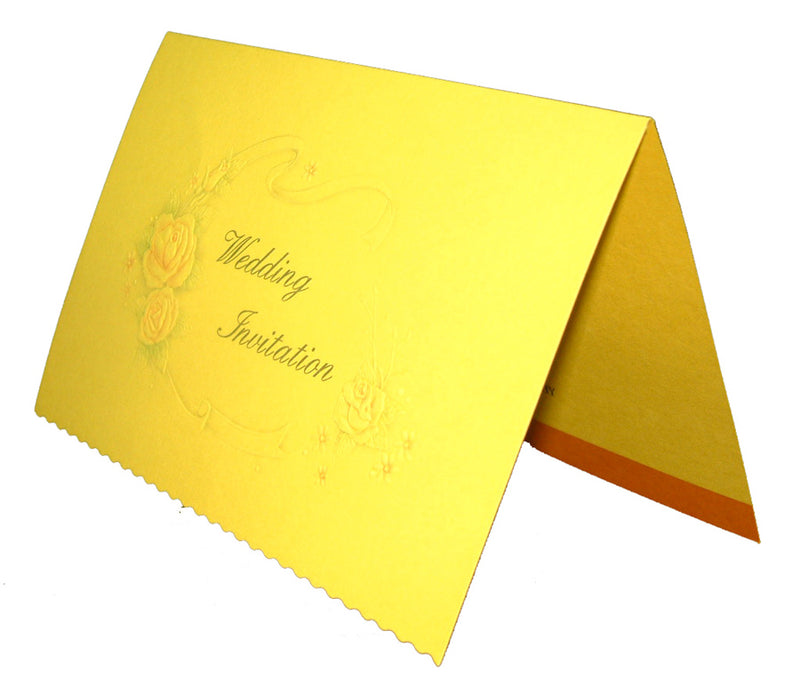 Panache 1034 floral saffron budget wedding invitations