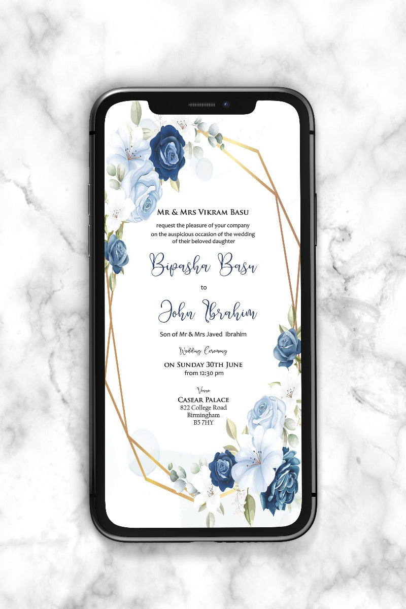 Floral Paperless Digital Invitation 1052