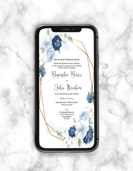 Floral Paperless Digital Invitation 1052