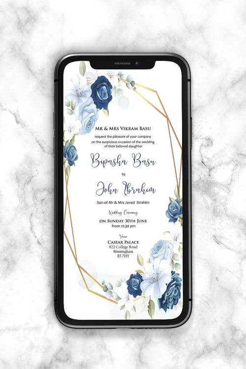 Load image into Gallery viewer, Floral Paperless Digital Invitation 1052
