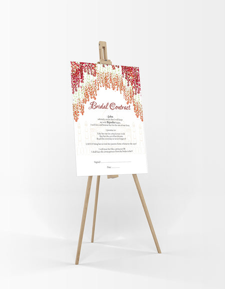 1072 – A1 Bridal Funny Contract, Marriage Contract