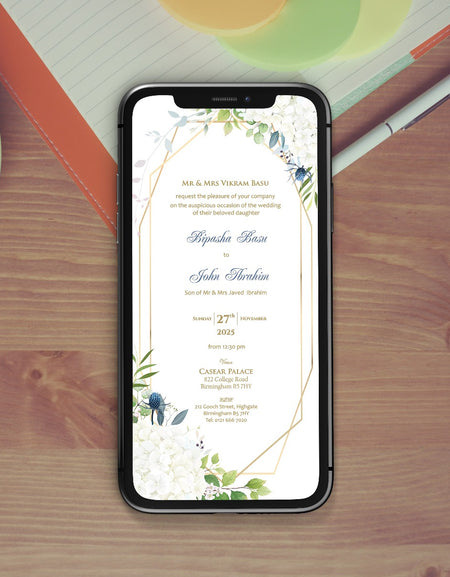 Floral Paperless Digital Invitation 1077