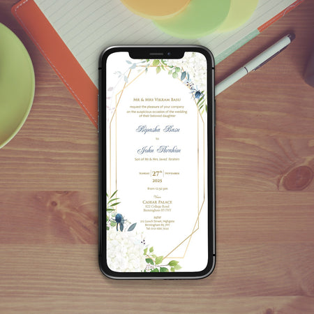 Floral Paperless Digital Invitation 1077