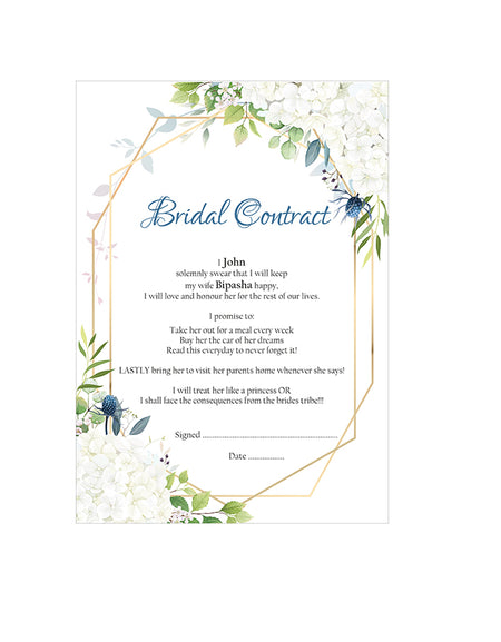 1077 – A1 Bridal Contract, Marriage Contract