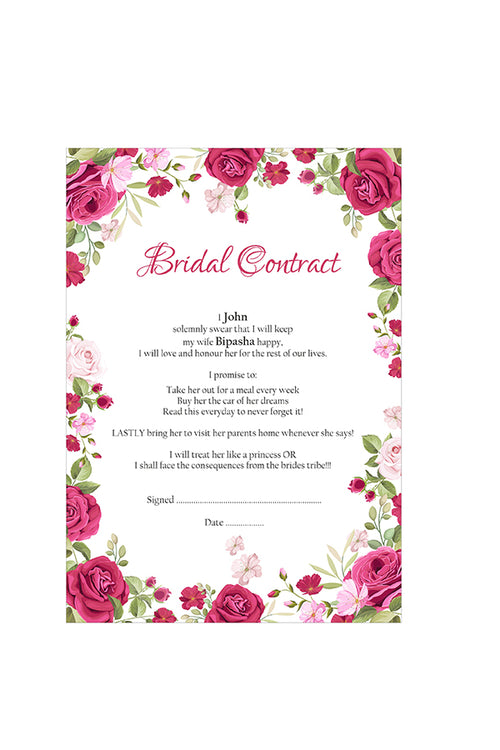 Load image into Gallery viewer, 1078 – A1 Bridal Contract, Marriage Contract
