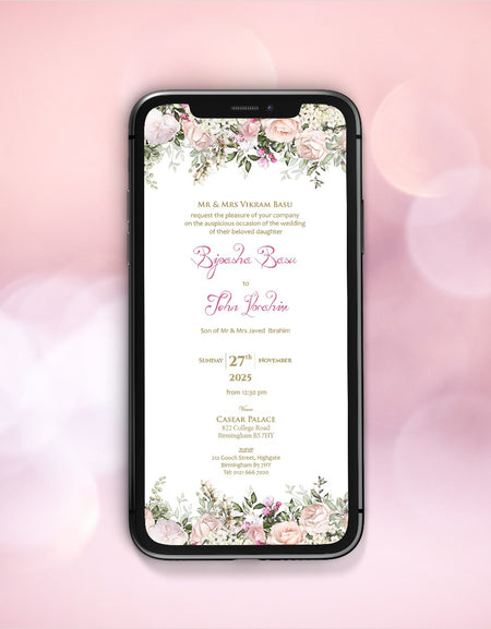 Floral Paperless Digital Invitation 1081