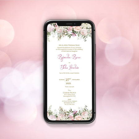 Floral Paperless Digital Invitation 1081