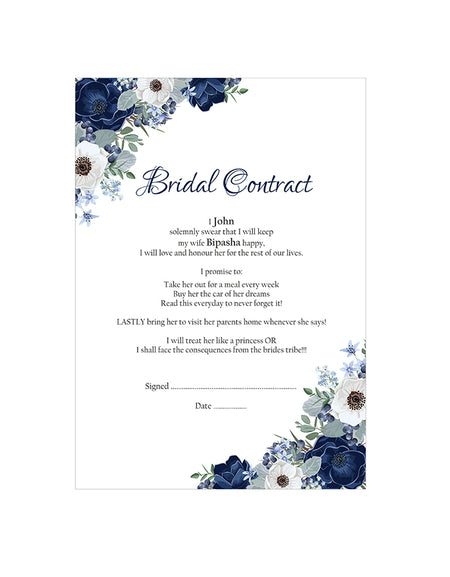 1085 – A1 Bridal Contract, Marriage Contract