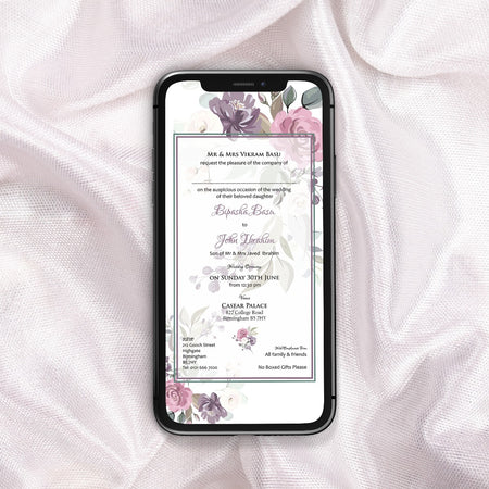 Floral Paperless Digital Invitation 1104