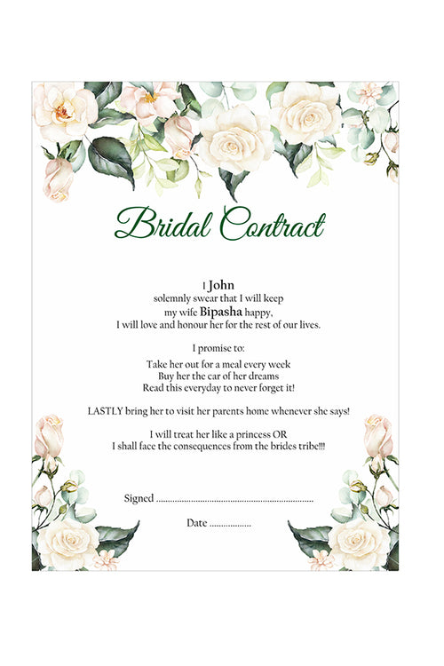 Load image into Gallery viewer, 1106 – A1 Bridal Contract, Marriage Contract
