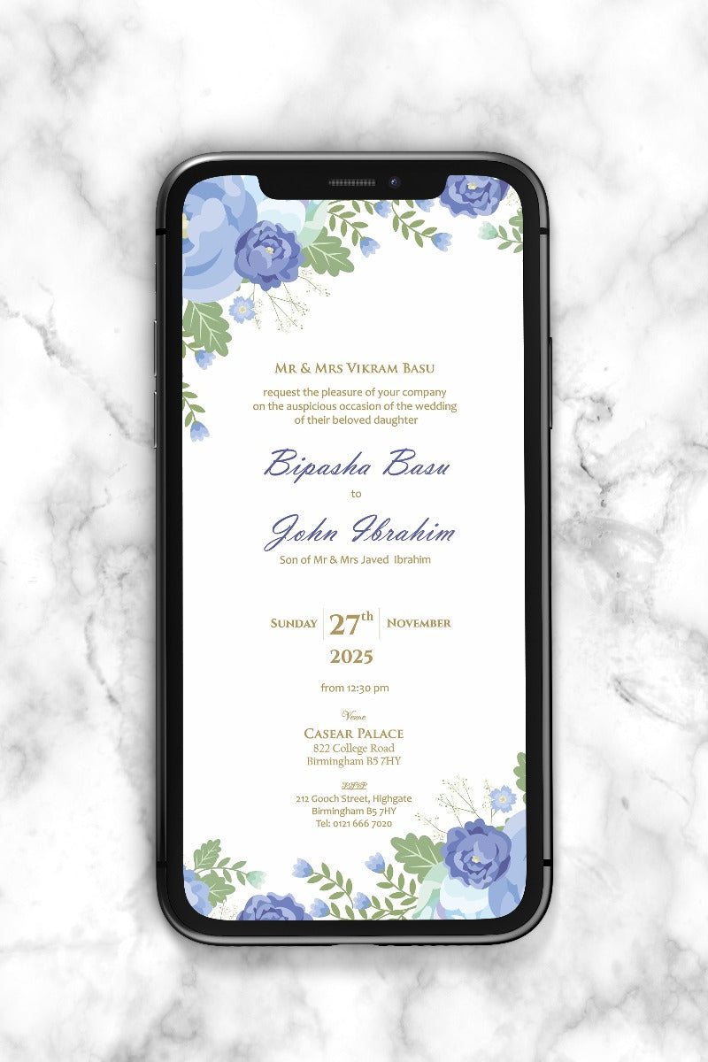 Floral Paperless Digital Invitation 1131