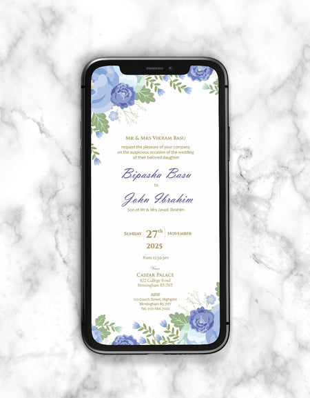 Floral Paperless Digital Invitation 1131