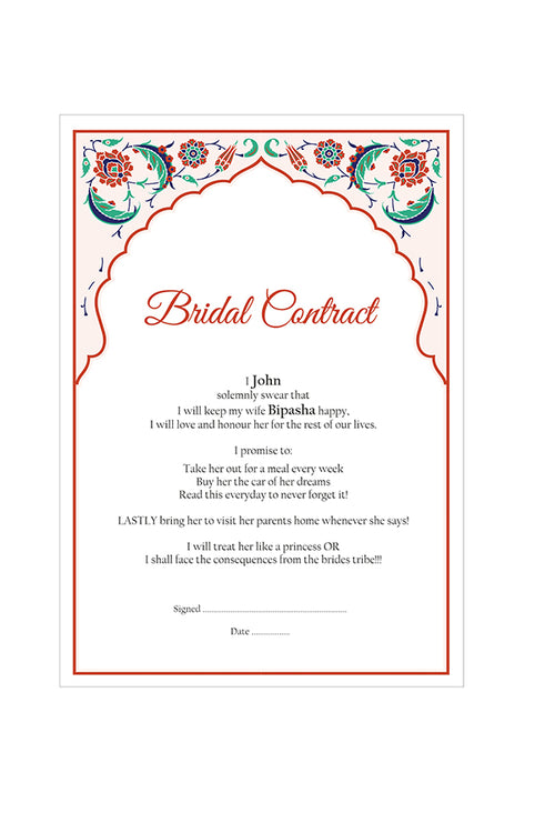 Load image into Gallery viewer, 1040 – A1 Bridal Contract, Marriage Contract
