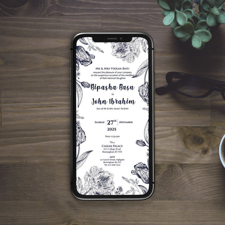 Floral Paperless Digital Invitation 1146