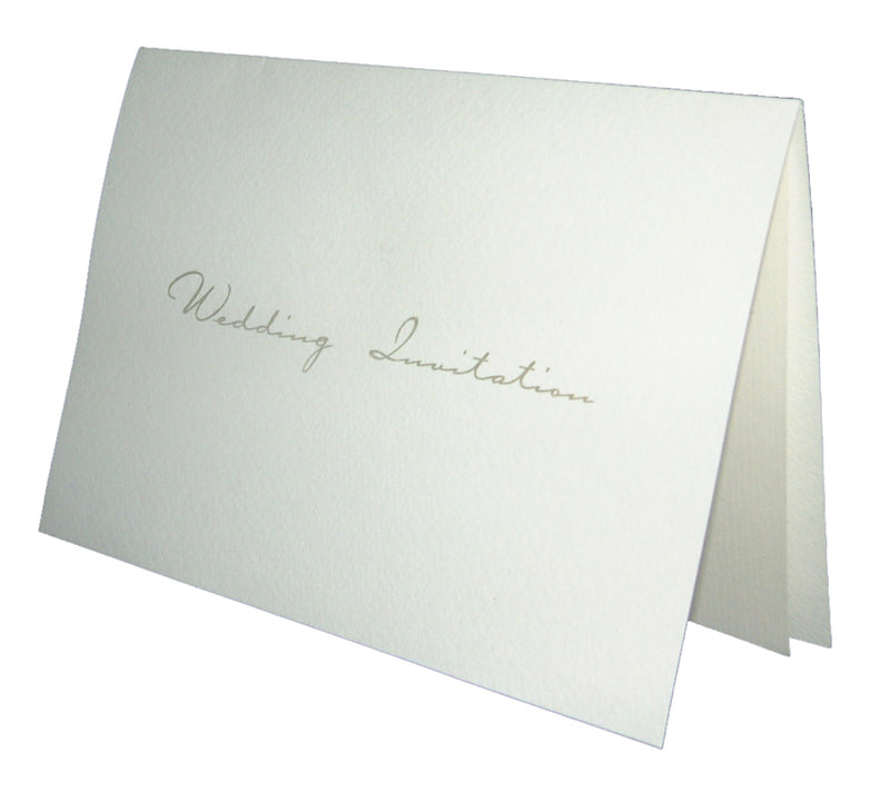 Panache 1219 simple white single fold wedding invitation