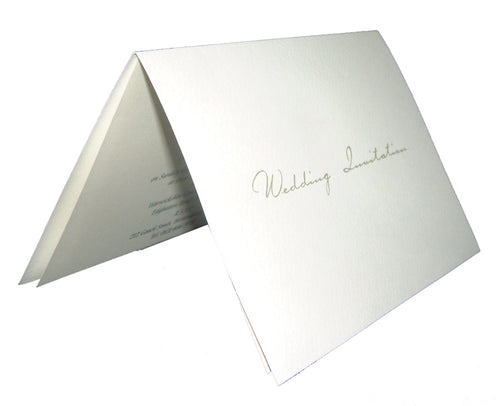 Load image into Gallery viewer, Panache 1219 simple white single fold wedding invitation
