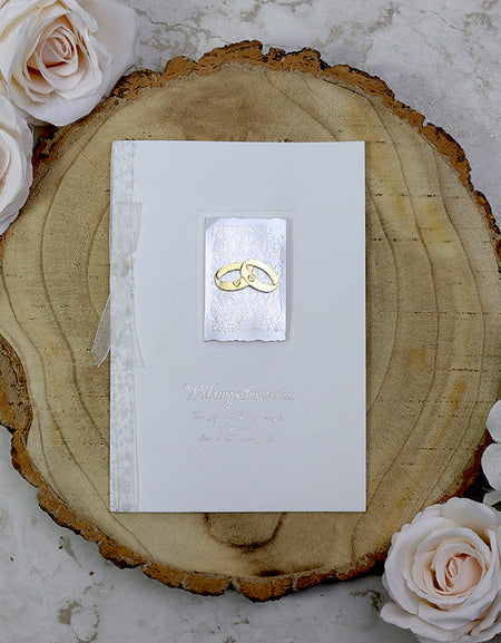 Cherish 2014W White & Silver Invitation