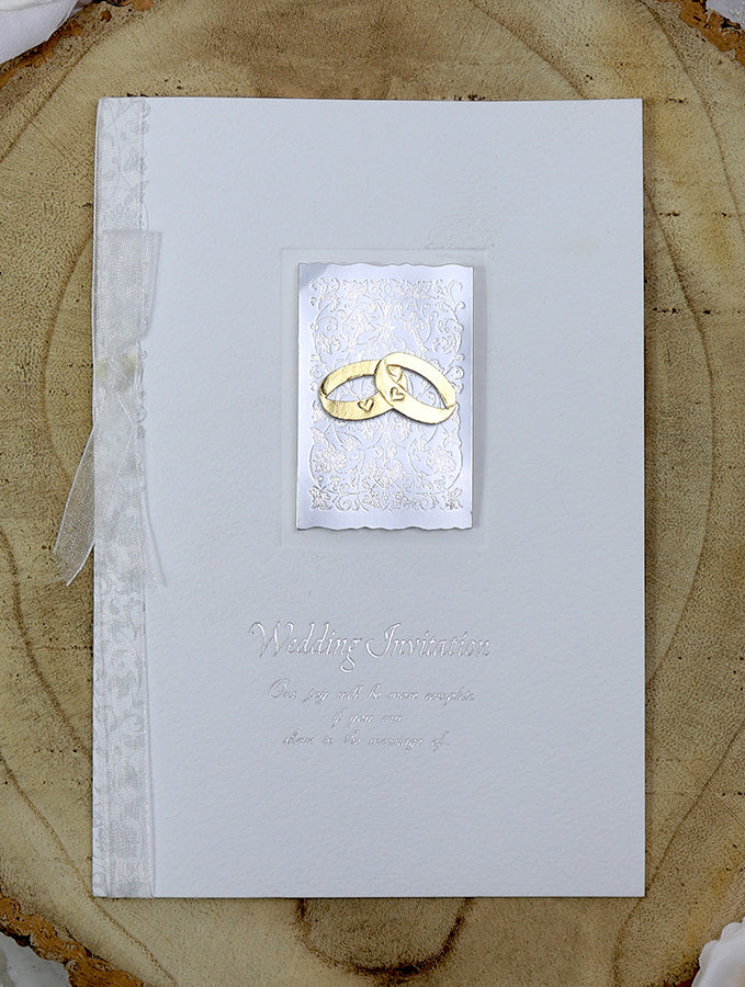 Cherish 2014W White & Silver Invitation