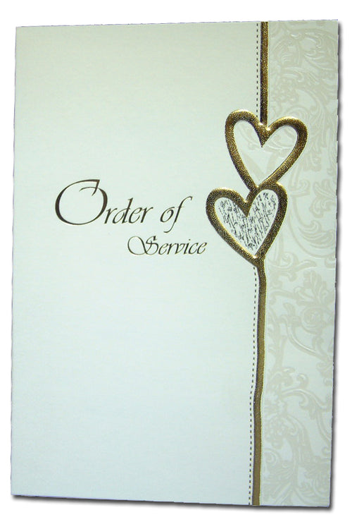 Load image into Gallery viewer, 2018S Isabelle natural white hearts and bow order of service
