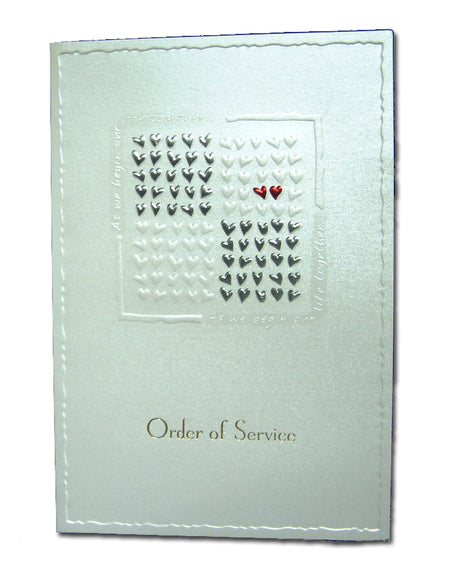 2019S Red hot romantic love silver order of service sheets
