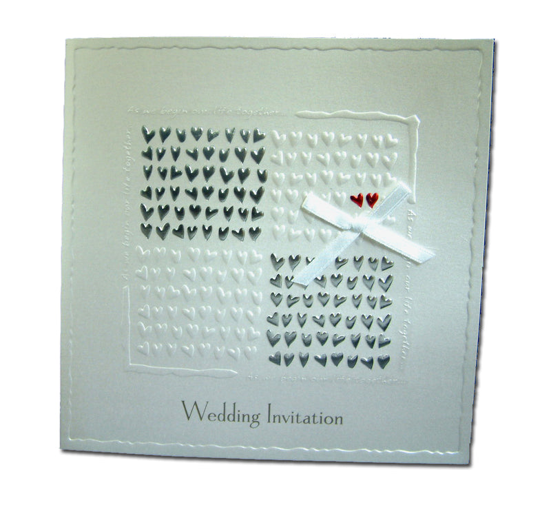 Cherish 2019W Romantic Love red hot love silver hearts invitations