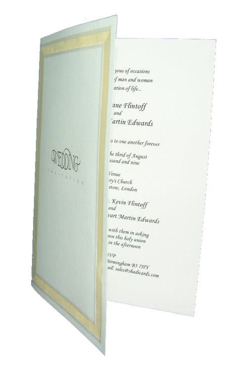 Load image into Gallery viewer, Panache 2024A Ecru &amp; Gold Wedding Invitation
