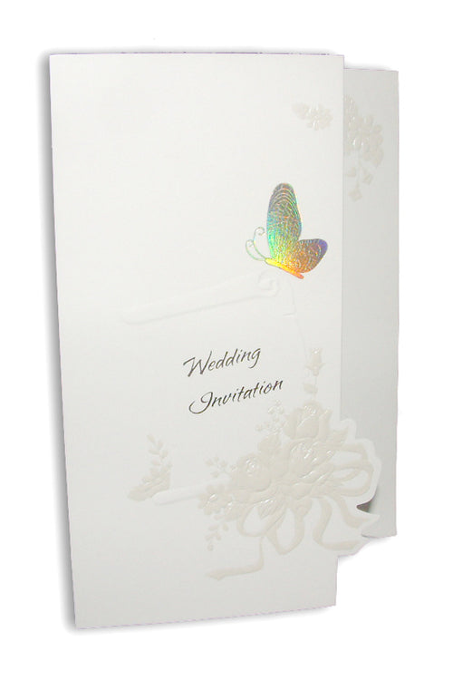 Load image into Gallery viewer, Folded gold butterfly wedding invitation Card Panache 2024
