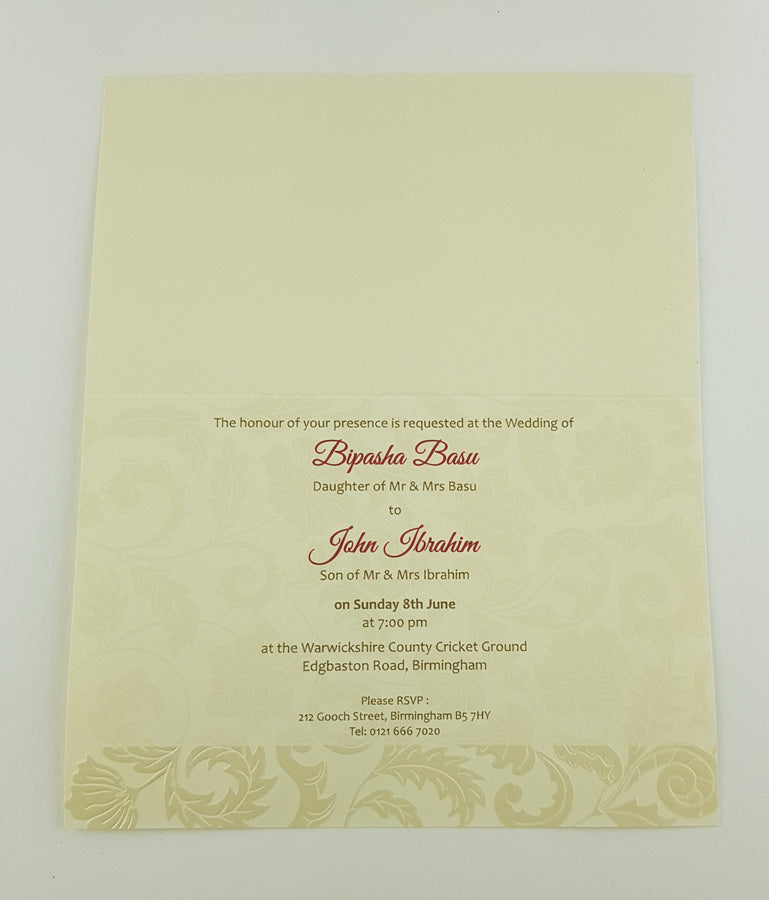 ABC 2127 Wedding Invitation