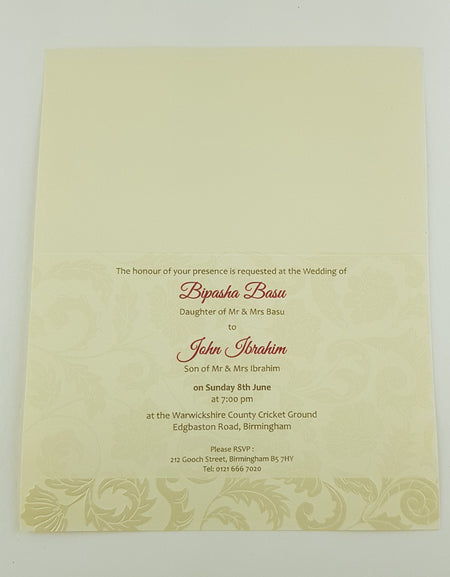 ABC 2127 Wedding Invitation