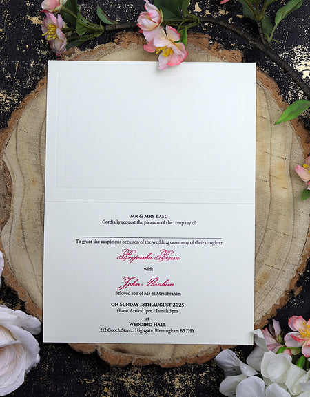 Panache 2153P Personalised Floral Invitation