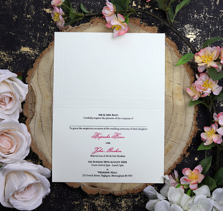 Panache 2153P Personalised Floral Invitation