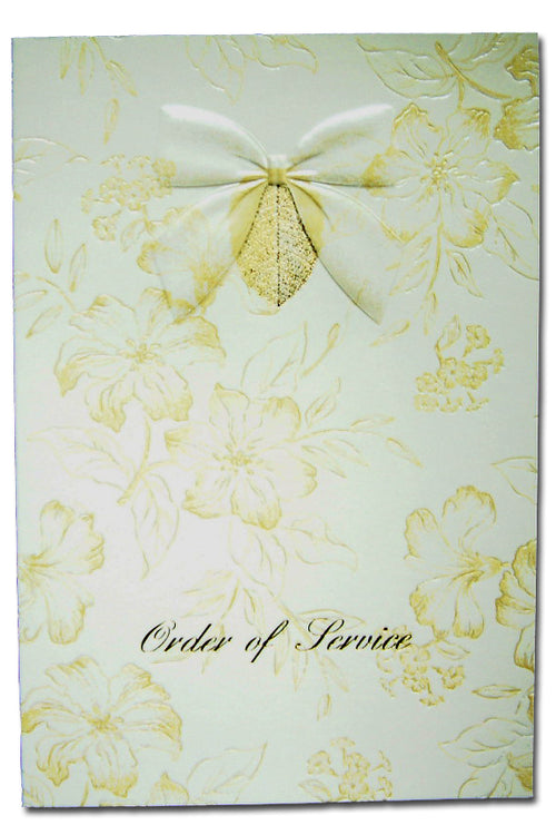 Load image into Gallery viewer, 2188S Golden leaf and bow order of service
