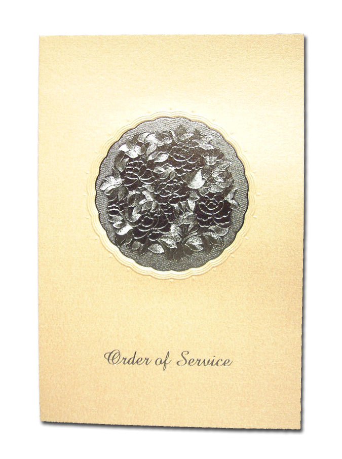 2190S Old gold letterpressed order of service templates