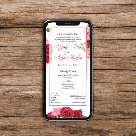 Floral Paperless Digital Invitation 241