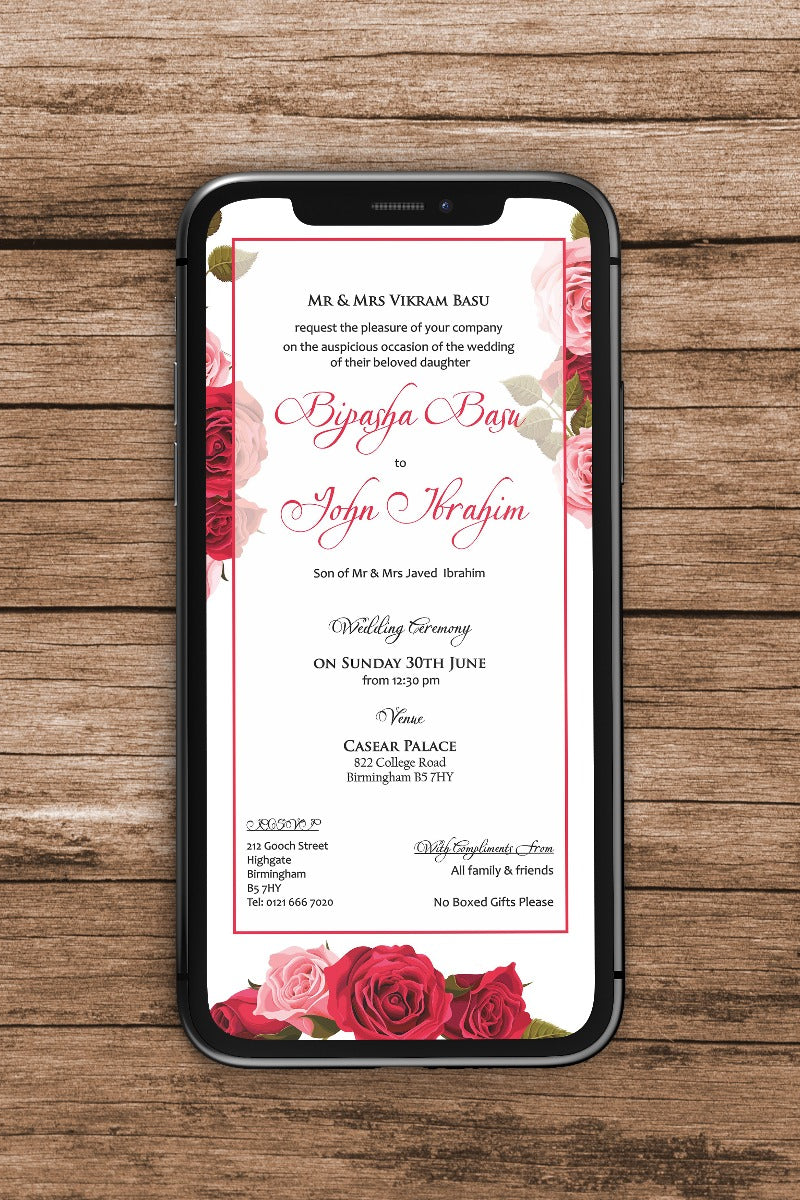 Floral Paperless Digital Invitation 241