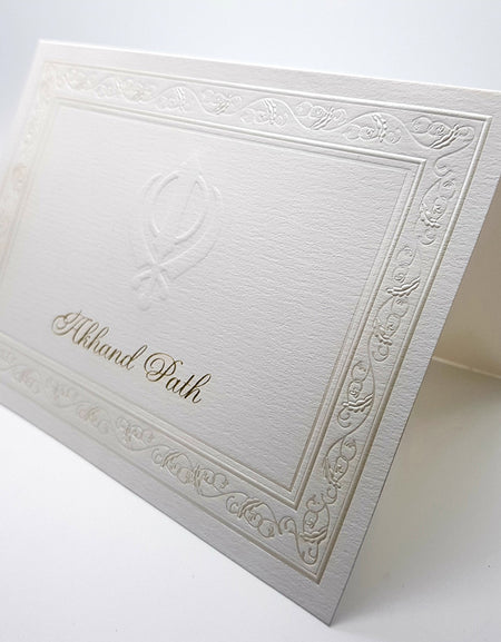 Panache 3077 Embossed Akhand Path Invitation