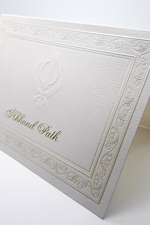 Load image into Gallery viewer, Panache 3077 Embossed Akhand Path Invitation
